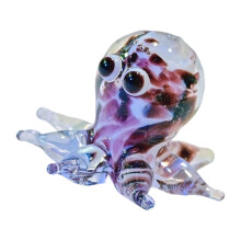 Delicate Octopus Glass Bead For Creative Jewelry-Purple