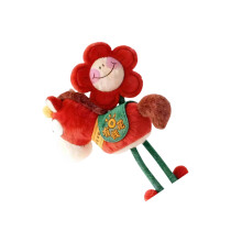 Soft Plush Horse Doll Adorable Plush Horse Stuffed Toy-Red