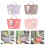 Moderne Farbblocktasche, ergonomischer Griff, große-Rosa 3