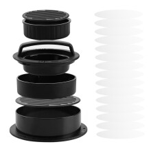 Heavy Duty Burger Press for Smash Burgers with Nonstick Oil Papers Cast Iron Patty Maker for BBQ Griddle
