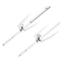 Rotisserie Spit Forks Stainless Steel Meat Carving Forks for Chicken with Secure Rotating Grip