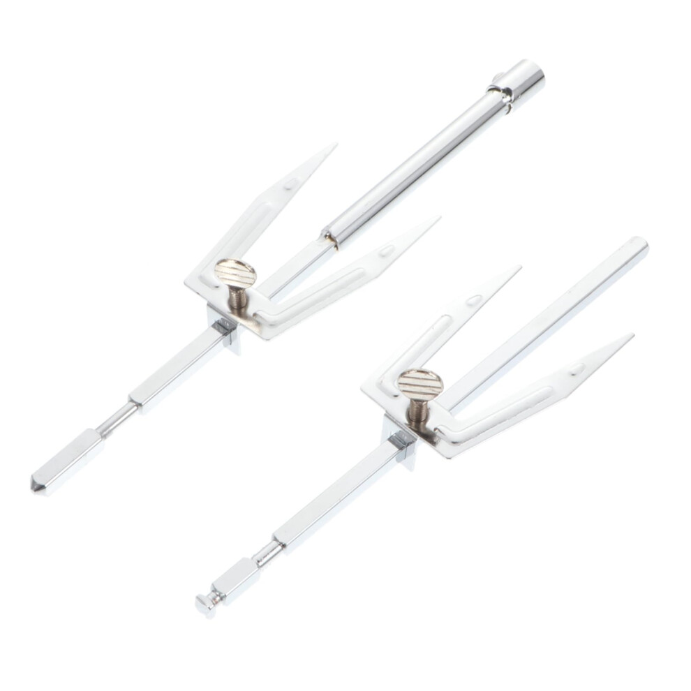 Rotisserie Spit Forks Stainless Steel Meat Carving Forks for Chicken with Secure Rotating Grip