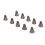 10pcs Silicone Replacement Domes Open Ear XS Clear 7