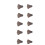 10pcs Silicone Replacement Domes Open Ear XS Clear 9