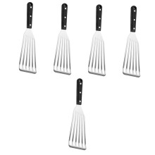 5pcs Stainless Steel Fryer Scoop and Slotted Kitchen Spatula Set for Cooking and Camping