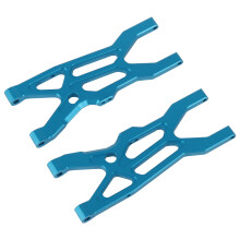 Front Lower Suspension Arms Blue Aluminum Upgrade Pair for ARRMA 1/10 for Stable Steering Control