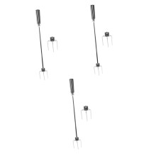 Stainless Steel Rotisserie Forks for Grill and Air Fryer, Secure Meat Grip, Detachable Handle Set