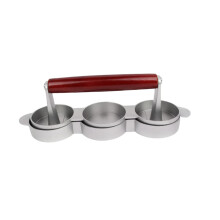 3 Grid Burger Press Non Stick Triple Hamburger Patty Maker with Uniform Thickness Control for BBQ