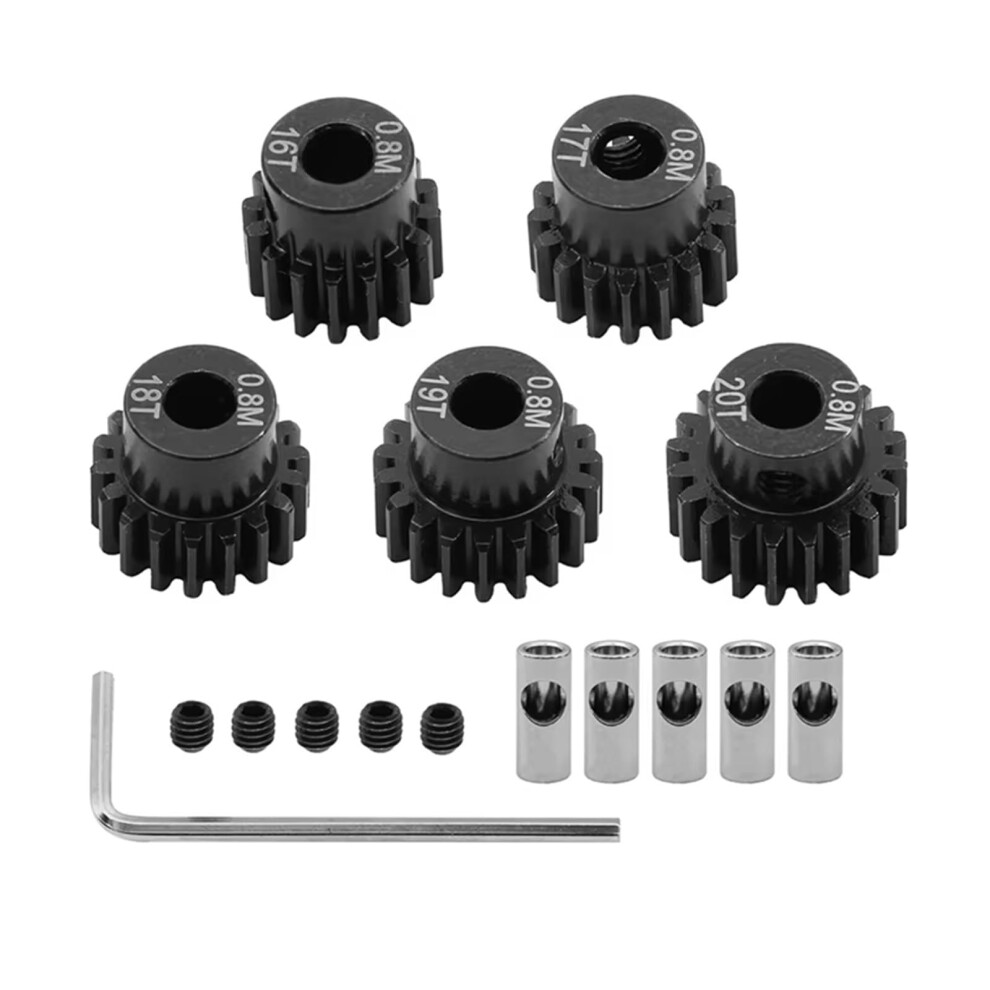 Rc Pinion Gear Set 0.8M 16T20t For Axial Capra F9 Scx10 Iii Ar45p 1/10 Crawler Upgrade Parts Torque Optimization Design 9092120352061