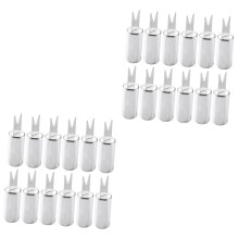 24pcs Stainless Steel Corn Holders Set for BBQ and Camping, Durable Reusable Skewers for Picnics