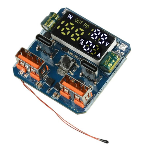 LED Digital Display 4S PD 100W Lithium Battery Charge Discharge Board with Dual Type-C