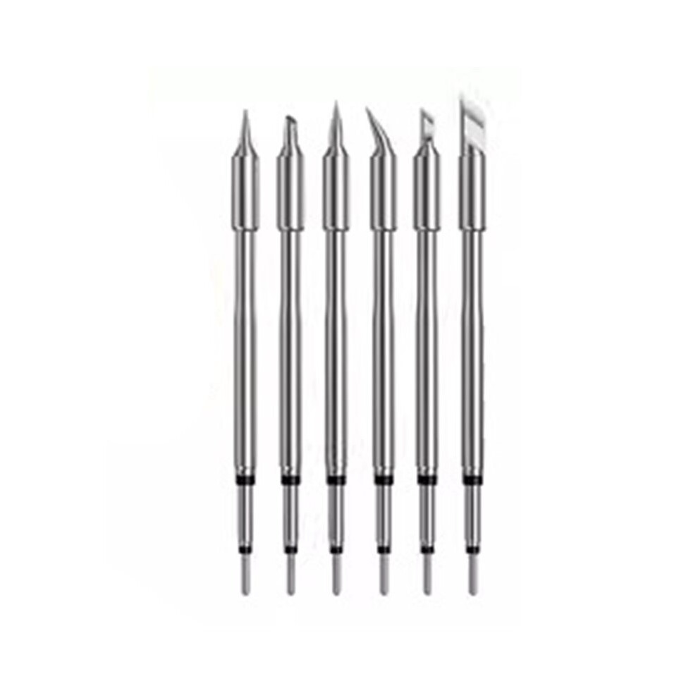 6Pcs Soldering Iron Tips For Hs-02A Soldering Iron Soldering Station Replacement Tips For Electronic Repairs Precise 4713072840806