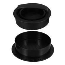 Black Burger Press with Ergonomic Grip Handle, Easy Clean Round Meat Press for Homemade Patties