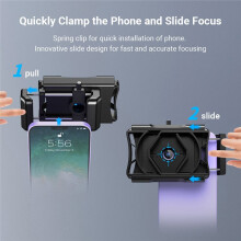 Adattatore per Telefono Telescopio con Rotazione A 360, Connettore per Binocolo Fotografico