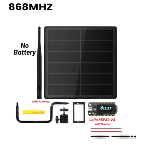 5W Meshtasic Solar Powered Node Heltec LoRa 32 V4 LoRa Module LoRa+2.4G  Low Power Solar Mesh Network 868MHZ 1