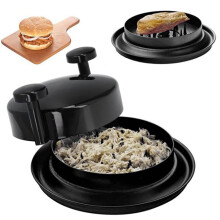 Manual Meat Shredder Tool for Chicken Pork Beef with Ergonomic Dual Handles, Compact Black Finish