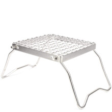 Heavy Duty Portable Campfire Grill with Foldable Legs and Carrying Bag for Outdoor Backpacking Cooking