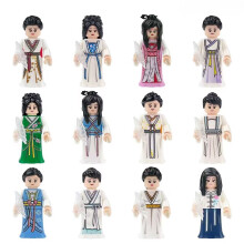 12 PCS Hanfu Chinese Figures Building Blocks Toys Role Play Game for Girls
