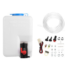 Universal Auto Scheiben Wasch Anlage Pumpe Wasch Maschine FlüSsigkeits BehäLter Flasche Kit Wasch System mit Pump Jet Knopf Schalter 160186