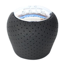 SPORT Perforated Leather Gear Knob Chrome 6-Speed for I30 IX35 Tucson