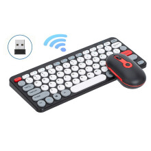 78-Key 2.4G Wireless Keyboard Mouse Set Black