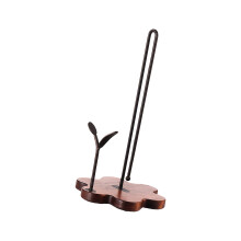 Rural Wood Tissue Paper Stand with Strong Iron Rod & Base