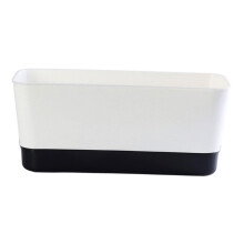 Large Self Watering Window Box Planter for Vegetables Flowers, Deep Root Growth, Black, L