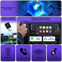 Kabelloser CarPlay Adapter - Schwarz: Kabelgebundener zu kabellosem CarPlay Konverter für intelligente Fahrzeugvernetzung