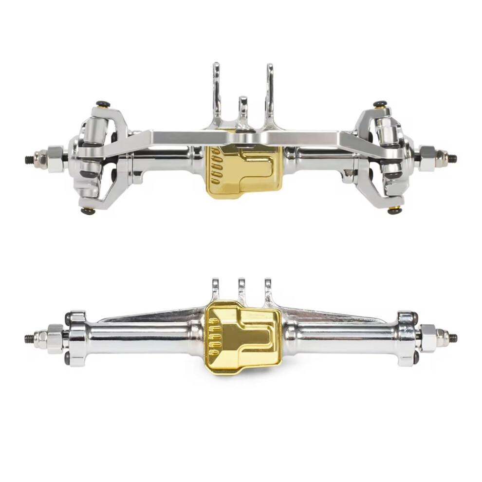 Rc Axle Upgrade Metal Axle Set Heavy Duty Front Rear Parts For Trx4m 1/18 Rc Crawler Bronco Defender Silver 9771547727842