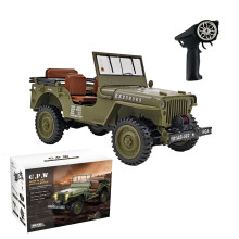 1/14 Scale Military RC Crawler, RTR 4WD Off Road Remote Control Car with Metal Chassis, DualSpeed Gearbox and LED Headlights