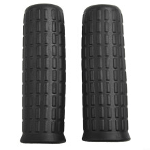 Anti Slip Rubber Wheelbarrow Handle Grips 2Pcs Black Replacement Covers 30mm Durable Weatherproof Design