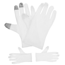 2 Pairs Cotton Work Gloves Touchscreen Fingertip Design Breathable Lightweight for Gardening and Daily Use