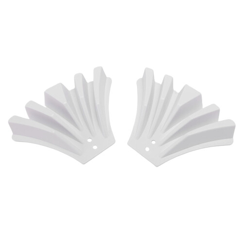 2Pcs Gutter Downspout Extension Rainwater Diverter for Outdoor Drainage System White Plastic 1