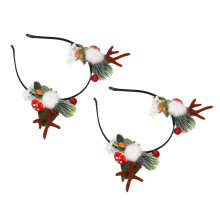 2PCS Metal Christmas Headband Reindeer Hair Hoop