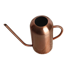 Vintage Stainless Steel Watering Can with Long Spout and Ergonomic Handle for Garden Plant Care