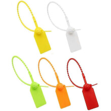 Lot de 100 attaches autobloquantes pour câbles, étiquettes multicolores pour vêtements, chaussures, sacs et logistique