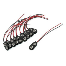 50 connecteurs de câble à clip pour pile 9V de type I