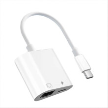 USB C to RJ45 100Mbps LAN Adapter with Charging for Laptop Phone