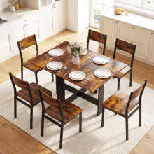 (Brown) HOMCOM Wooden Folding Table Writing Desk