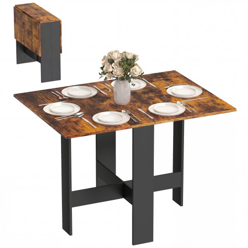 Homcom (Brown) HOMCOM Wooden Folding Table Writing Desk 1