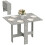 Homcom (Grey) HOMCOM Wooden Folding Table Writing Desk 2