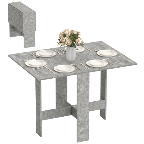 Homcom (Grey) HOMCOM Wooden Folding Table Writing Desk 1