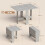 Homcom (Grey) HOMCOM Wooden Folding Table Writing Desk 3