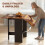 Homcom (Brown) HOMCOM Wooden Folding Table Writing Desk 4