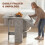 Homcom (Grey) HOMCOM Wooden Folding Table Writing Desk 4
