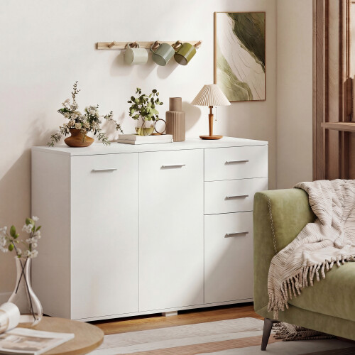 Homcom (White) HOMCOM Modern Sideboard Kitchen Storage Cabinet