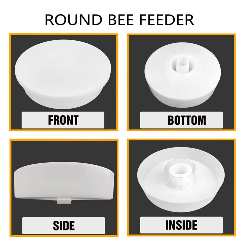 4 Pack Bee Feeder Hive  Round Feeder for Hives Easy Bee Feeding Quick Refill Design 2