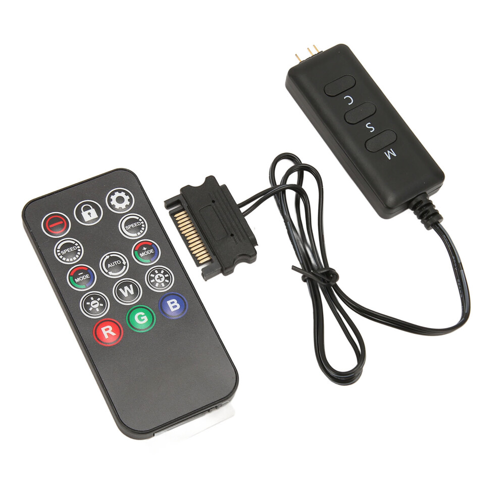 Sata 5V 3Pin Argb Controller With Memory & Wireless Remote 7671393524546