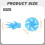 10Pcs 6 Blade RC Boat Propeller 50mm CW Blue Model  Propeller Set, Stable Thrust 2mm Fit 2