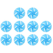 10Pcs 6 Blade RC Boat Propeller 50mm CW Blue Model Propeller Set, Stable Thrust 2mm Fit